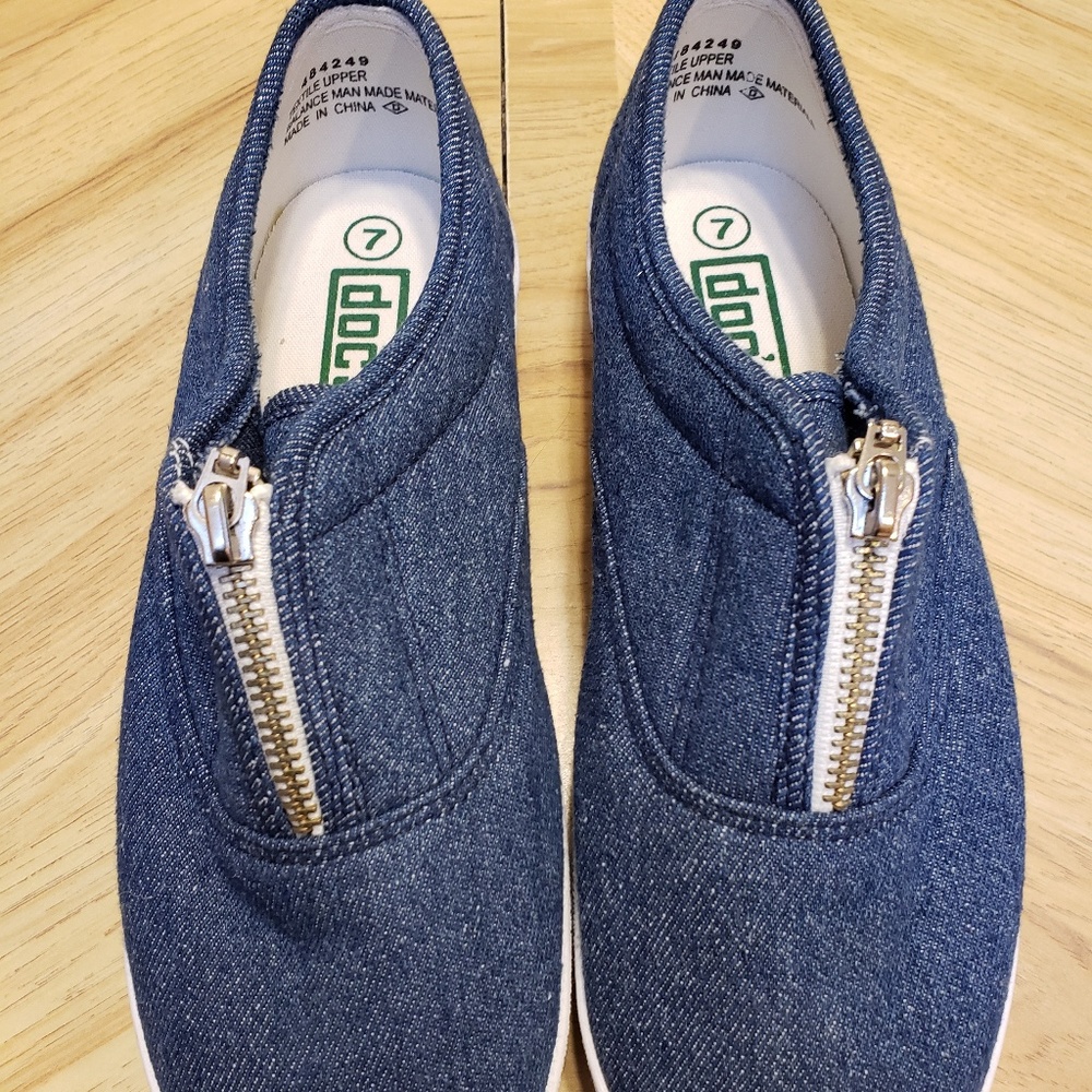 Blue Denim Sneakers Size 7